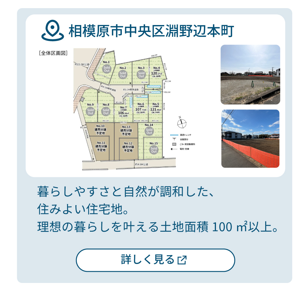 mitoHOUSE 相模原　土地探し　土地情報　売主物件　相模原市中央区　渕野辺本町