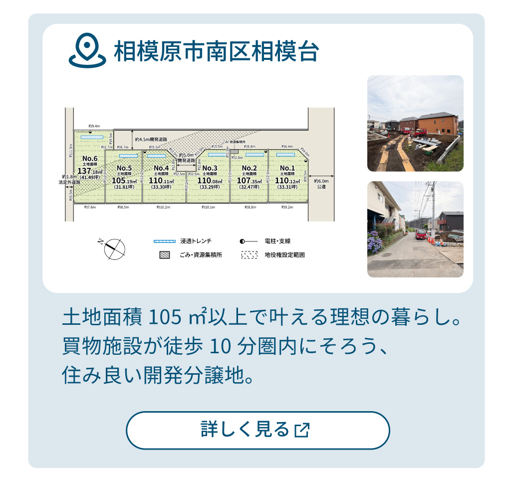 mitoHOUSE 相模原　土地探し　土地情報　売主物件　相模原市南区　相模台