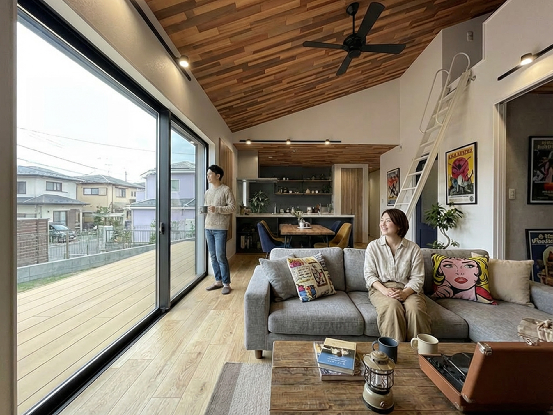 「床」と「天井」が、空間の連続性をつくる